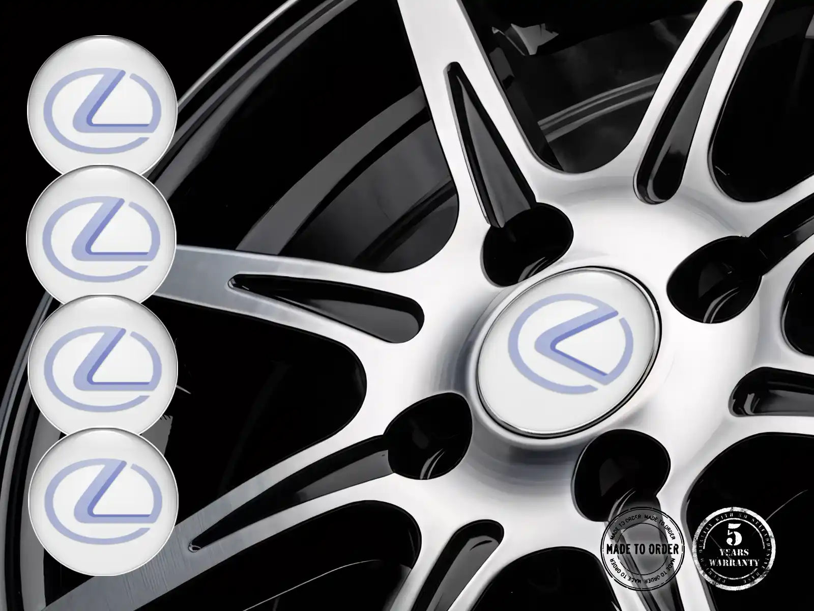 Lexus Ruota Decalcomanias Stile Badge Silicone Esclusivo